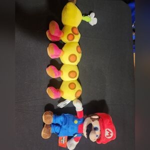 Nintendo Plush Duo - Mario And The Wiggler